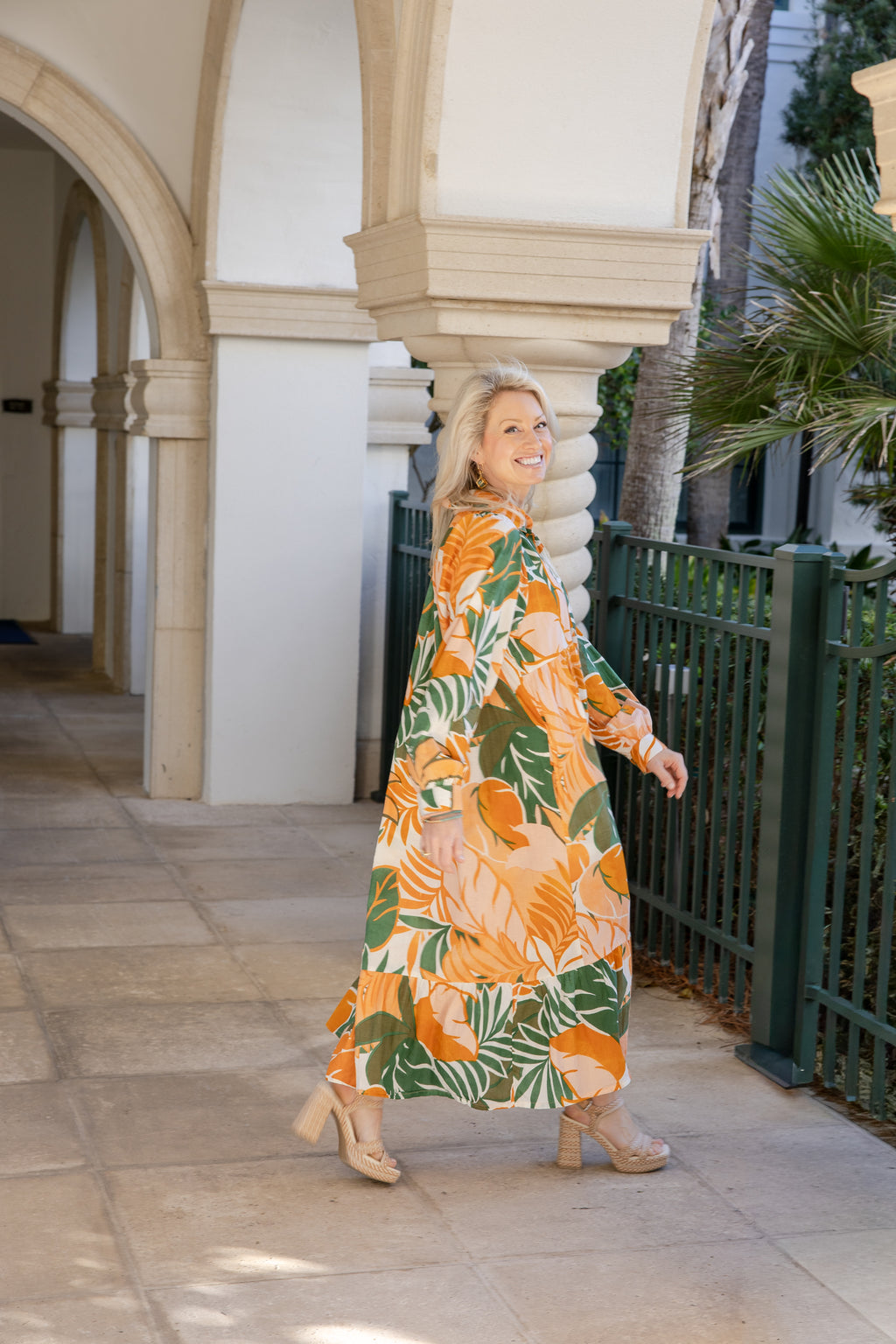 Golden Tropic Maxi Dress
