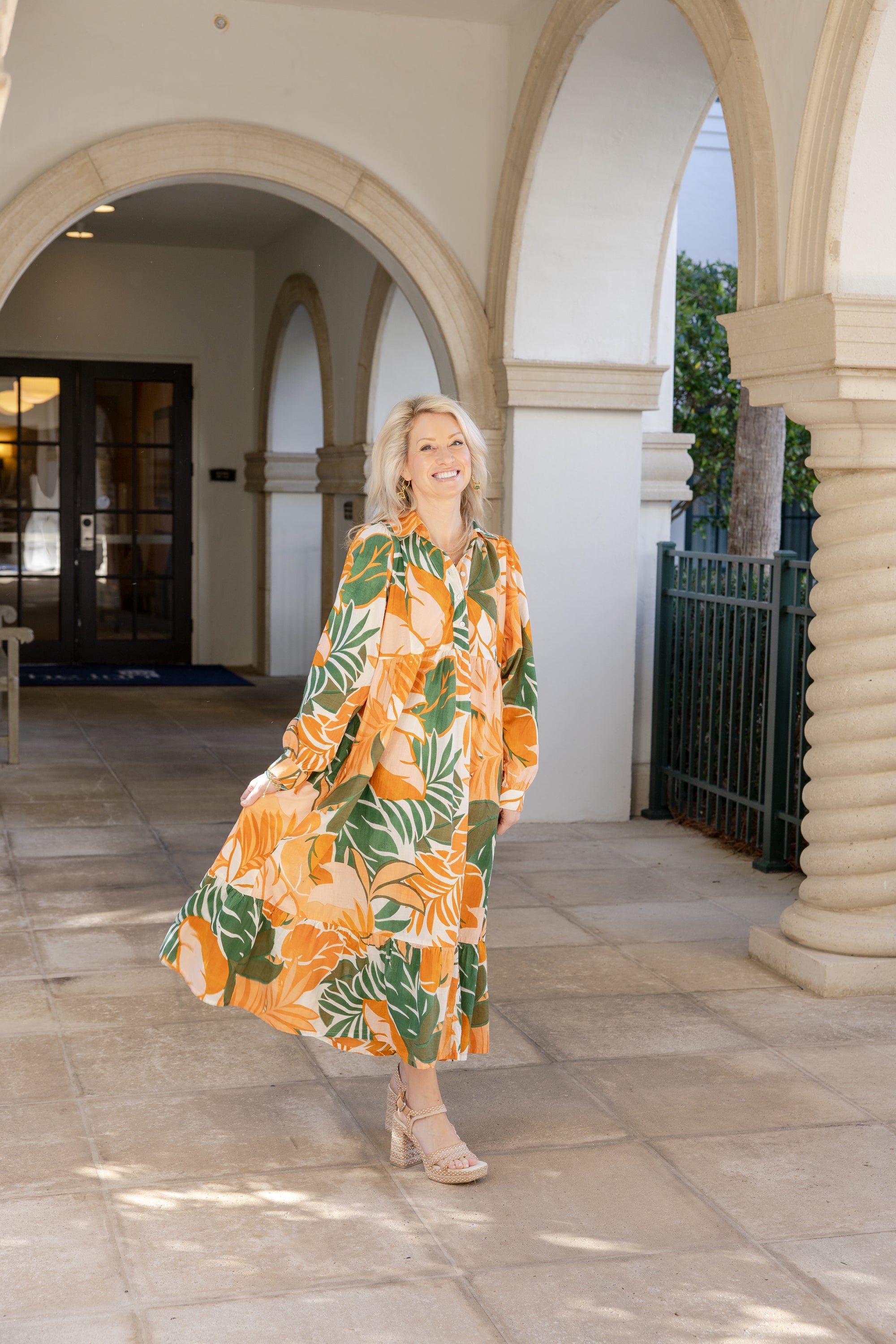 Golden Tropic Maxi Dress