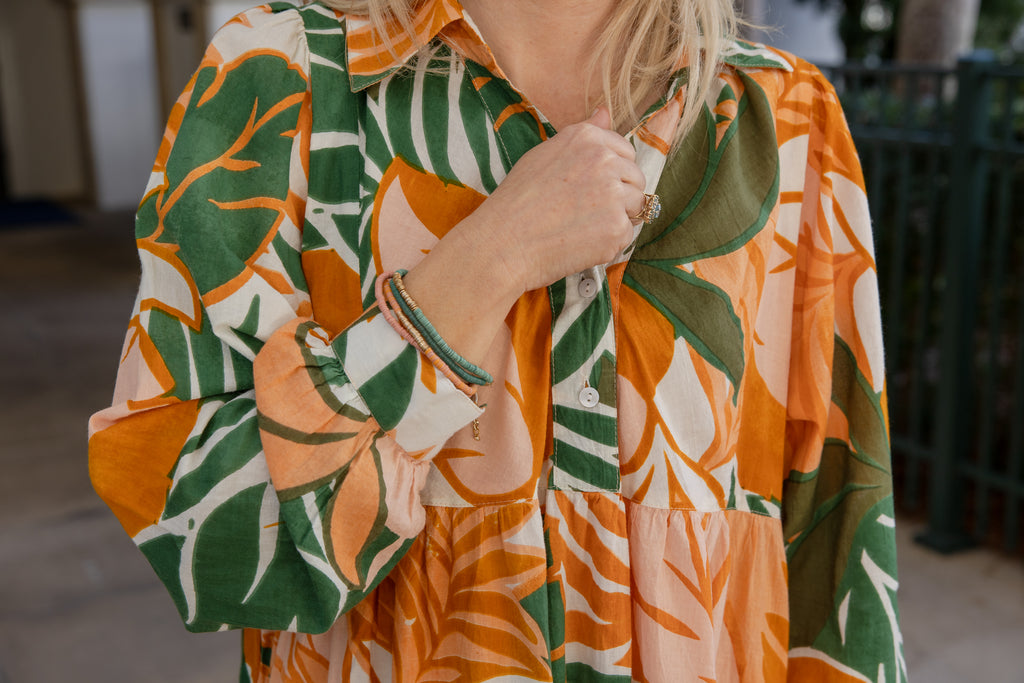 Golden Tropic Maxi Dress