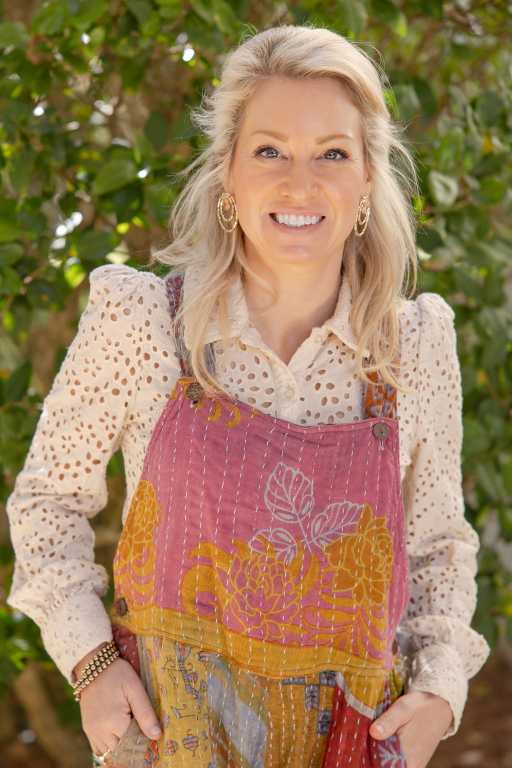 Kantha Kaleidoscope Overalls