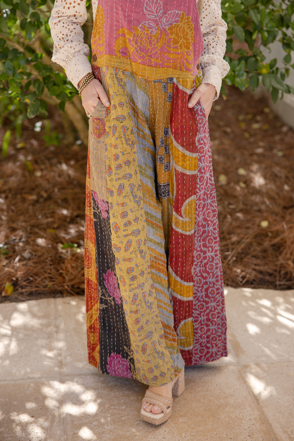 Kantha Kaleidoscope Overalls