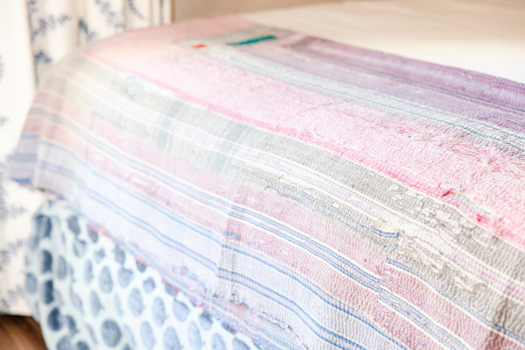 Antique Kantha Quilt-Large
