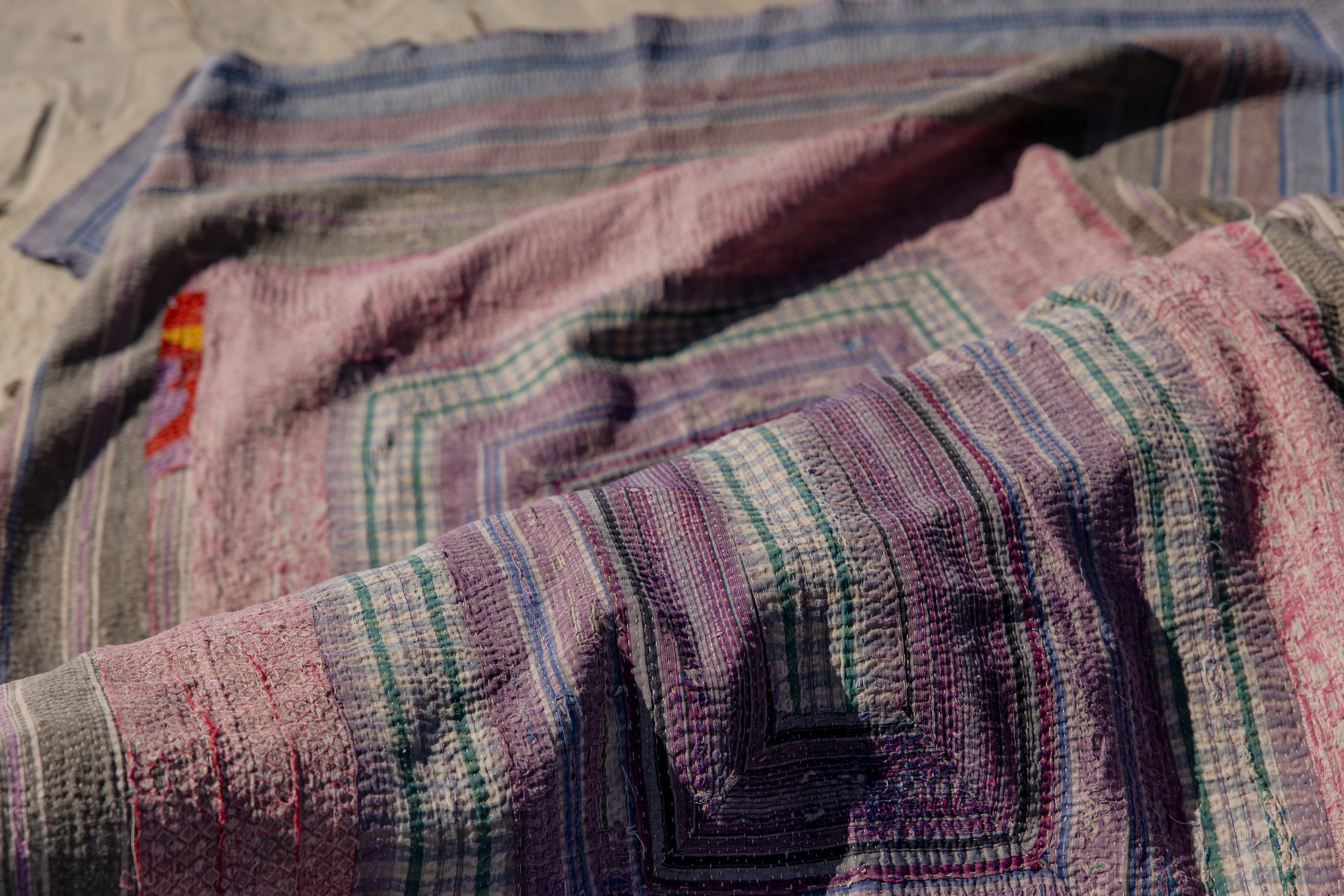 Antique Kantha Quilt-Small
