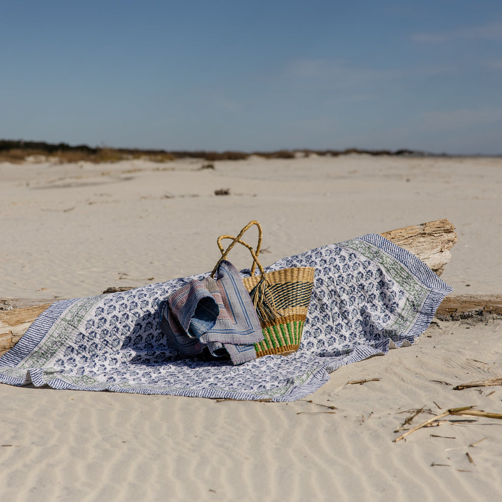 Striped Pathi Grass Market Bag