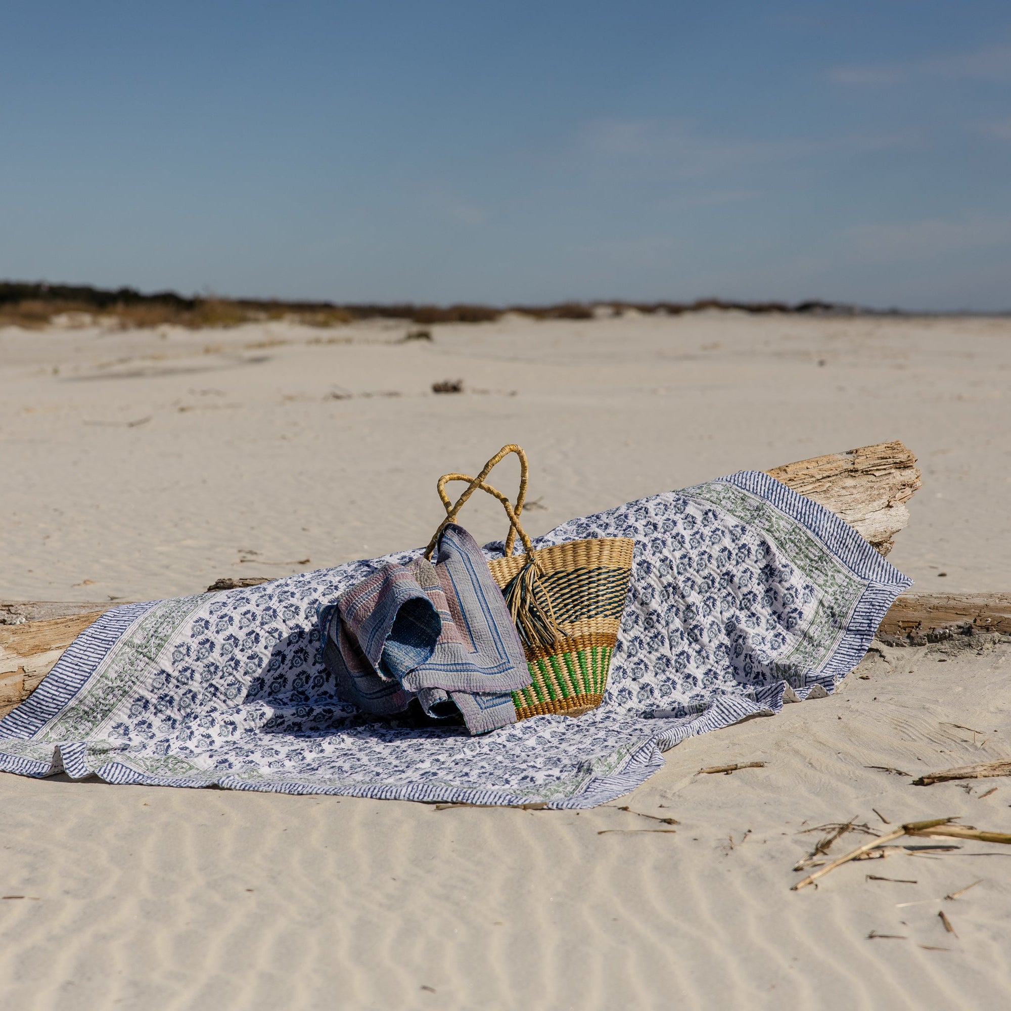 Striped Pathi Grass Market Bag