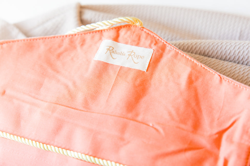 Embroidered Velvet Jewelry Organizer- Coral