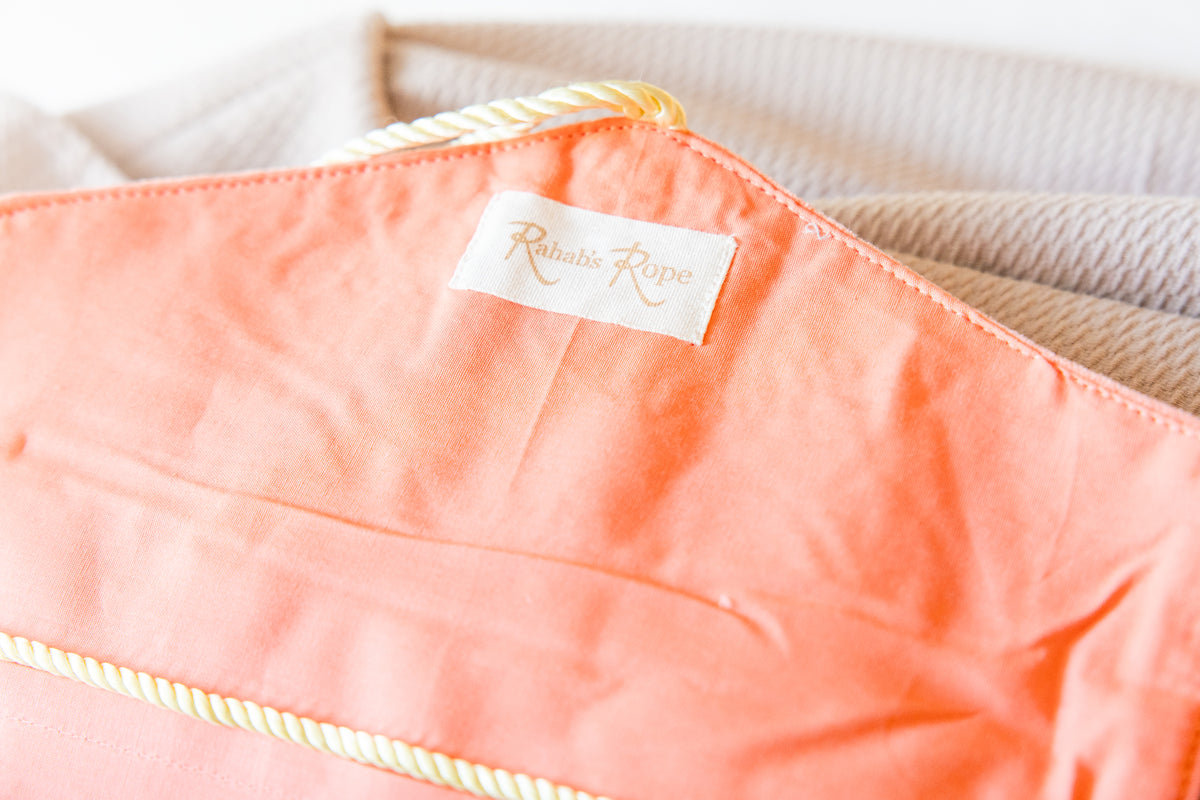 Embroidered Velvet Jewelry Organizer- Coral