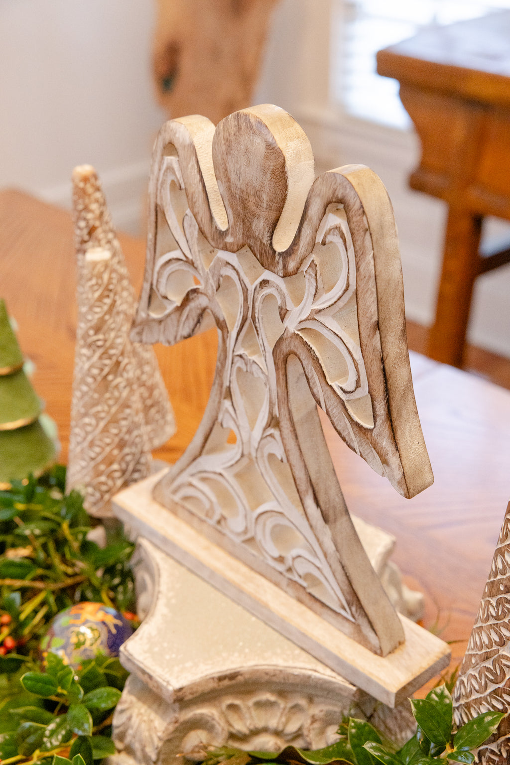 Ornate Whitewash Angel