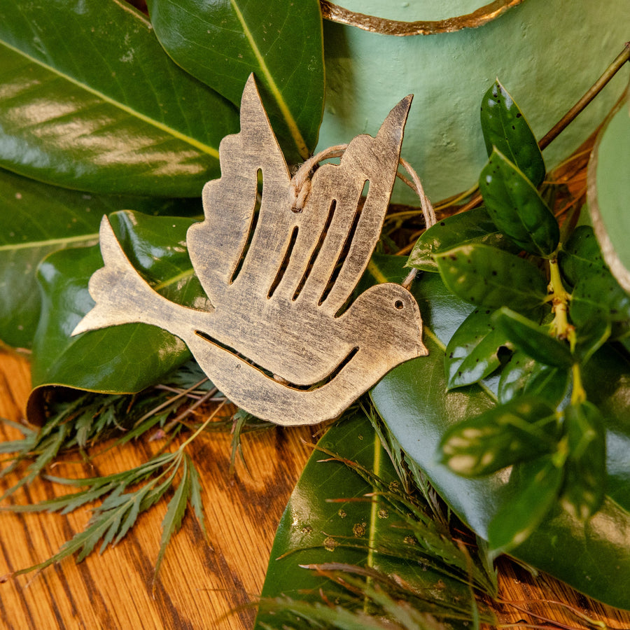 Brass Dove Ornament