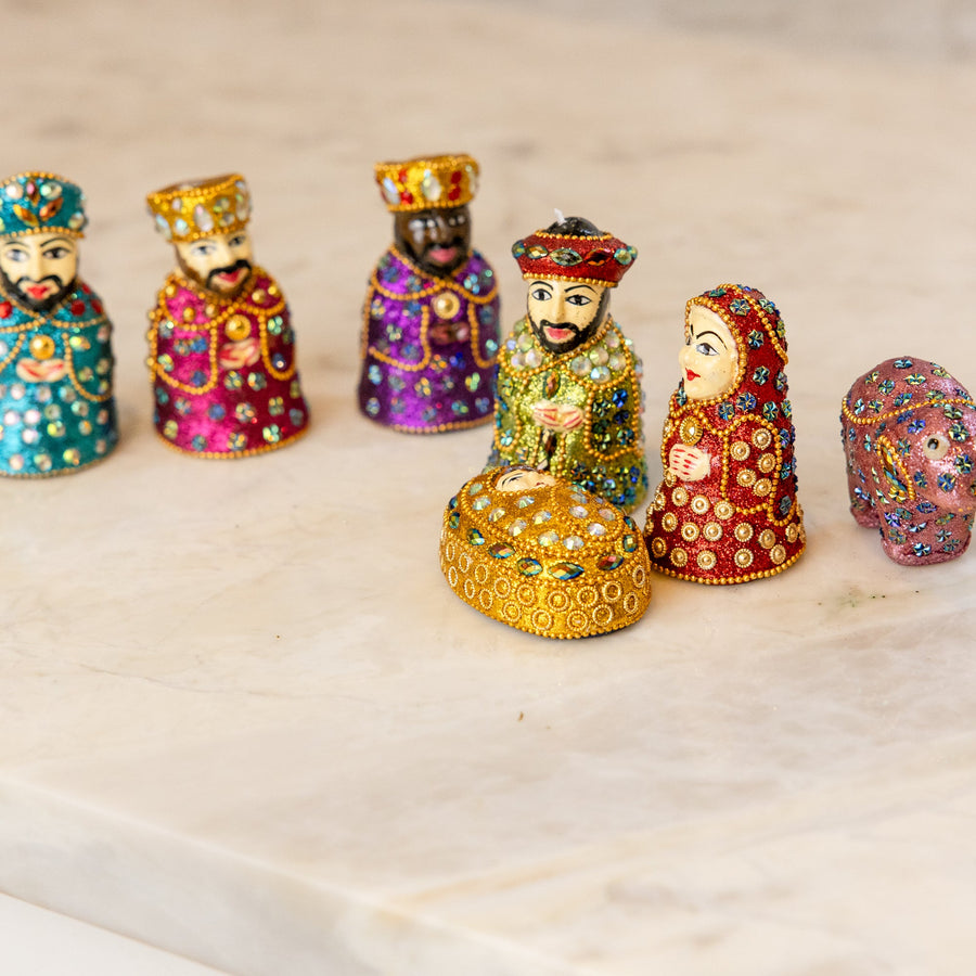 Rhinestone Nativity Set