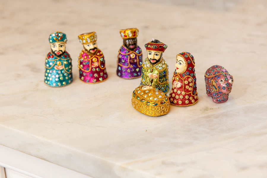 Rhinestone Nativity Set