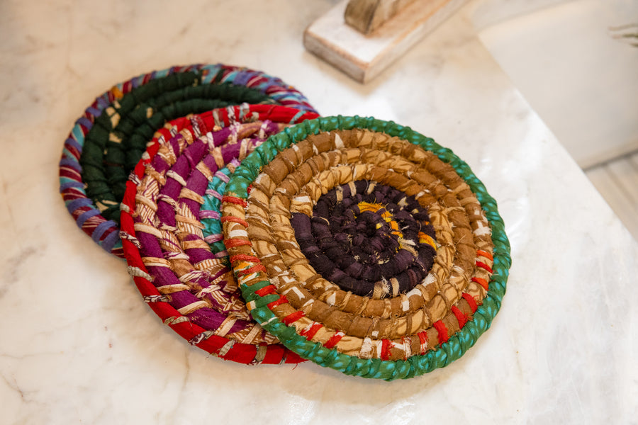 Sari Wrapped Trivet