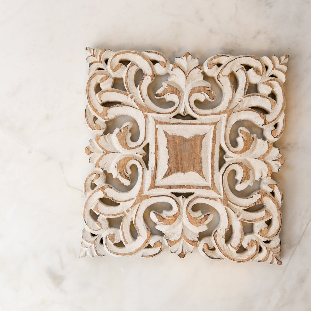 Ornate Whitewash Trivet
