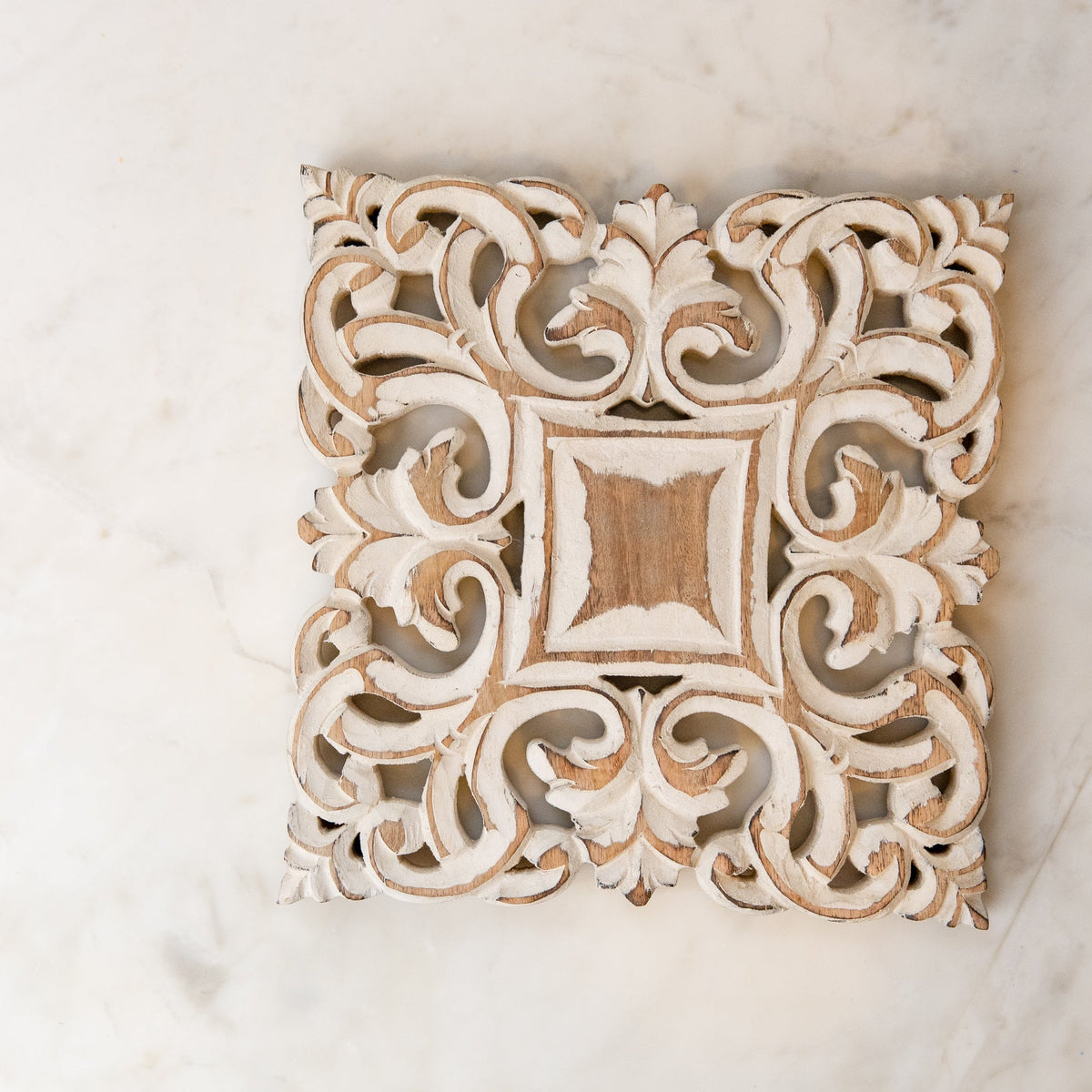 Ornate Whitewash Trivet