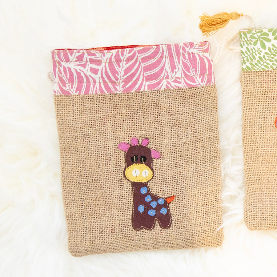 George the Giraffe Drawstring Pouch