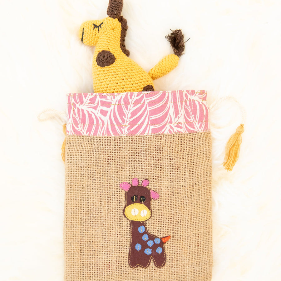 George the Giraffe Drawstring Pouch