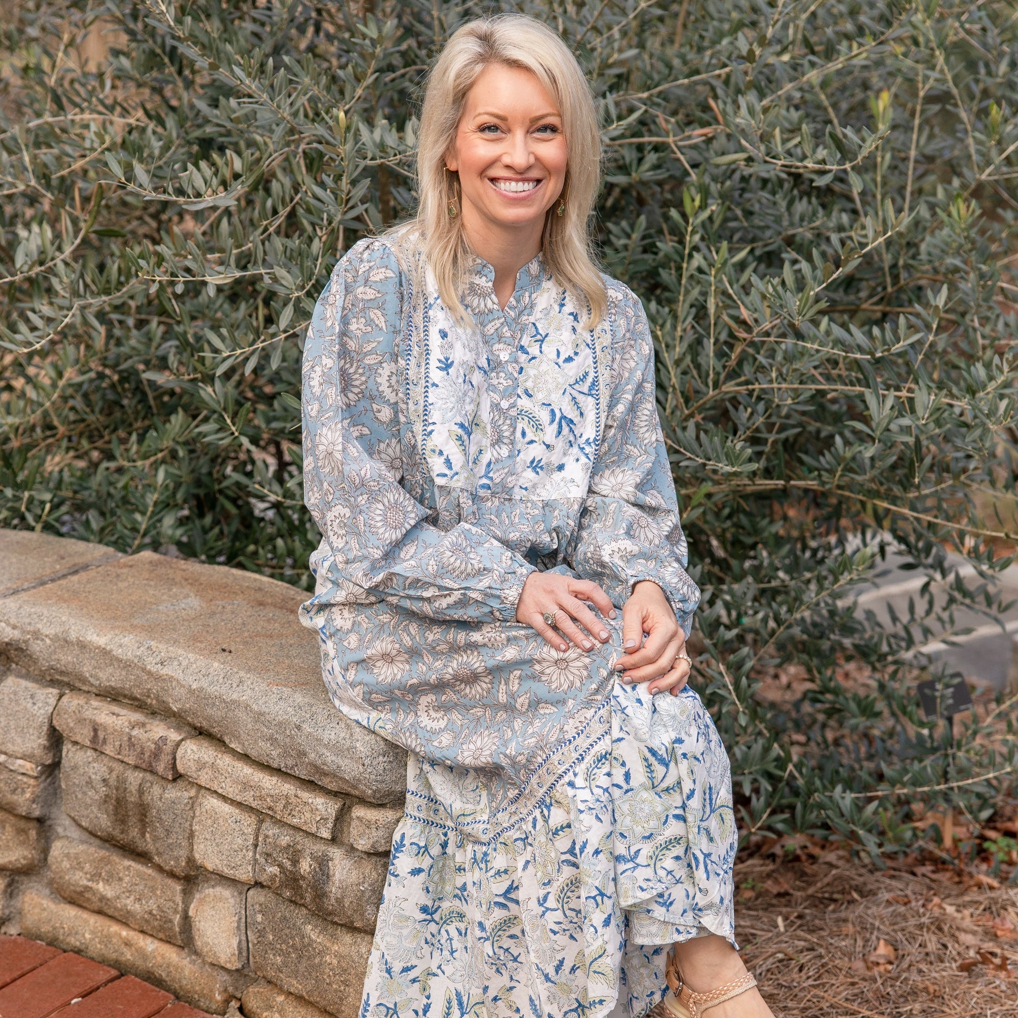 The Garden Estate Block Print Dress
