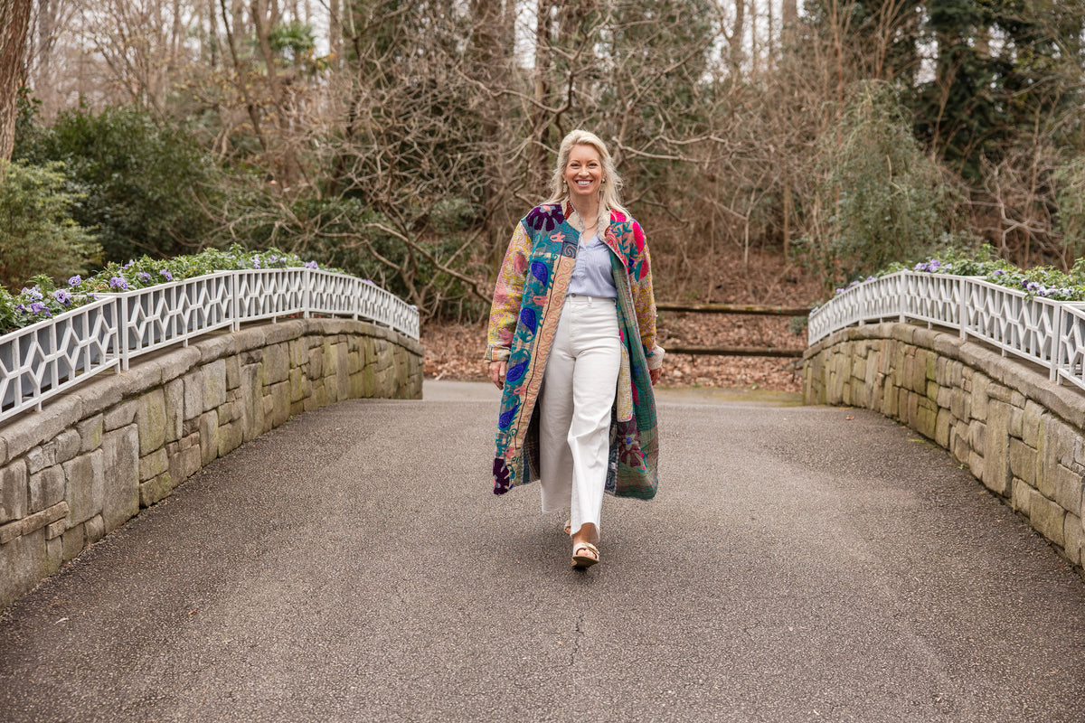 Embroidered Tapestry Trail Kantha Coat