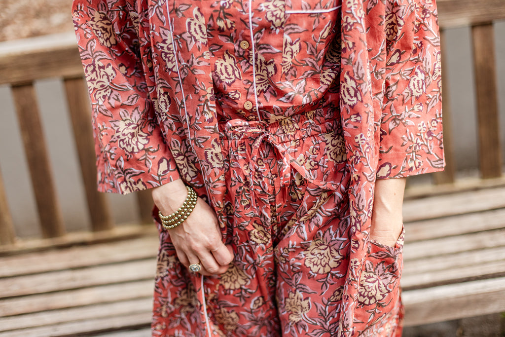 Block Print Loverly Pajama Pants Set