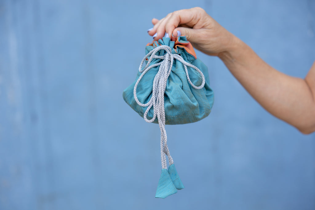 Aegan/Peach Travel Jewelry Bag- Large