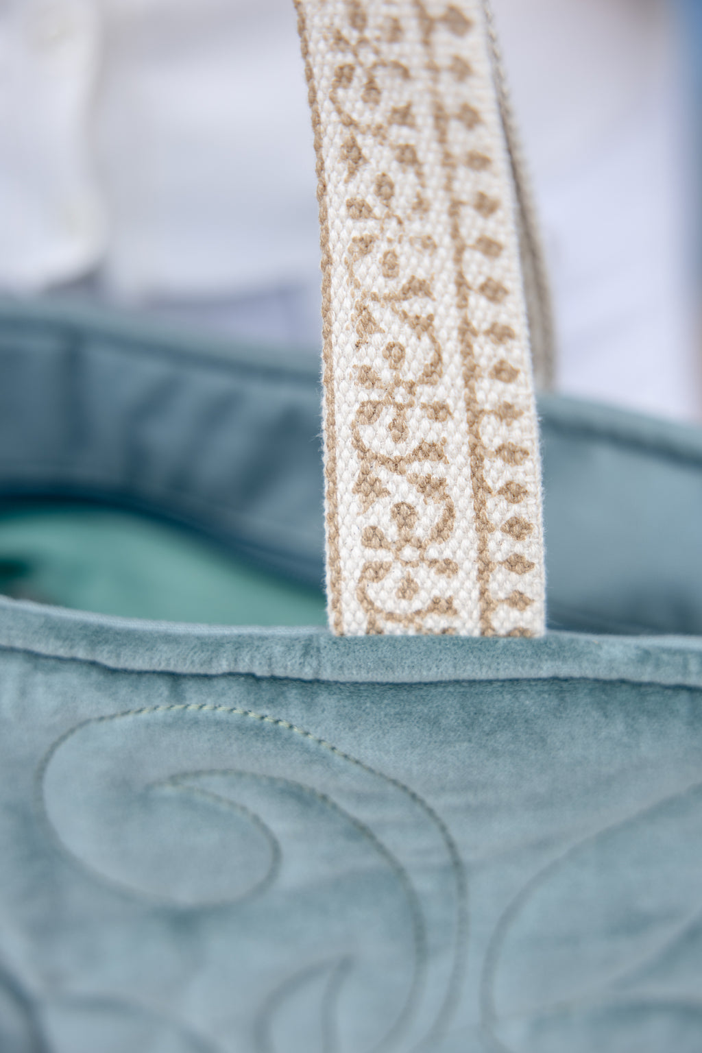 Sea Mist Velvet Tote