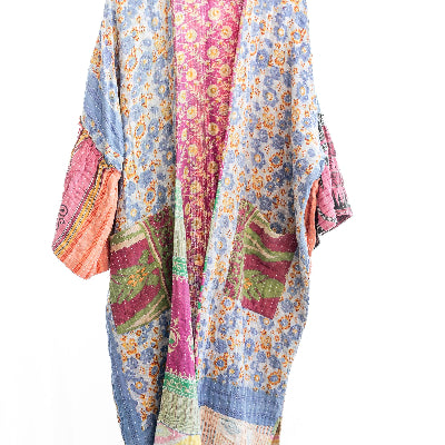 Reversible Kantha Kaftan Full Length