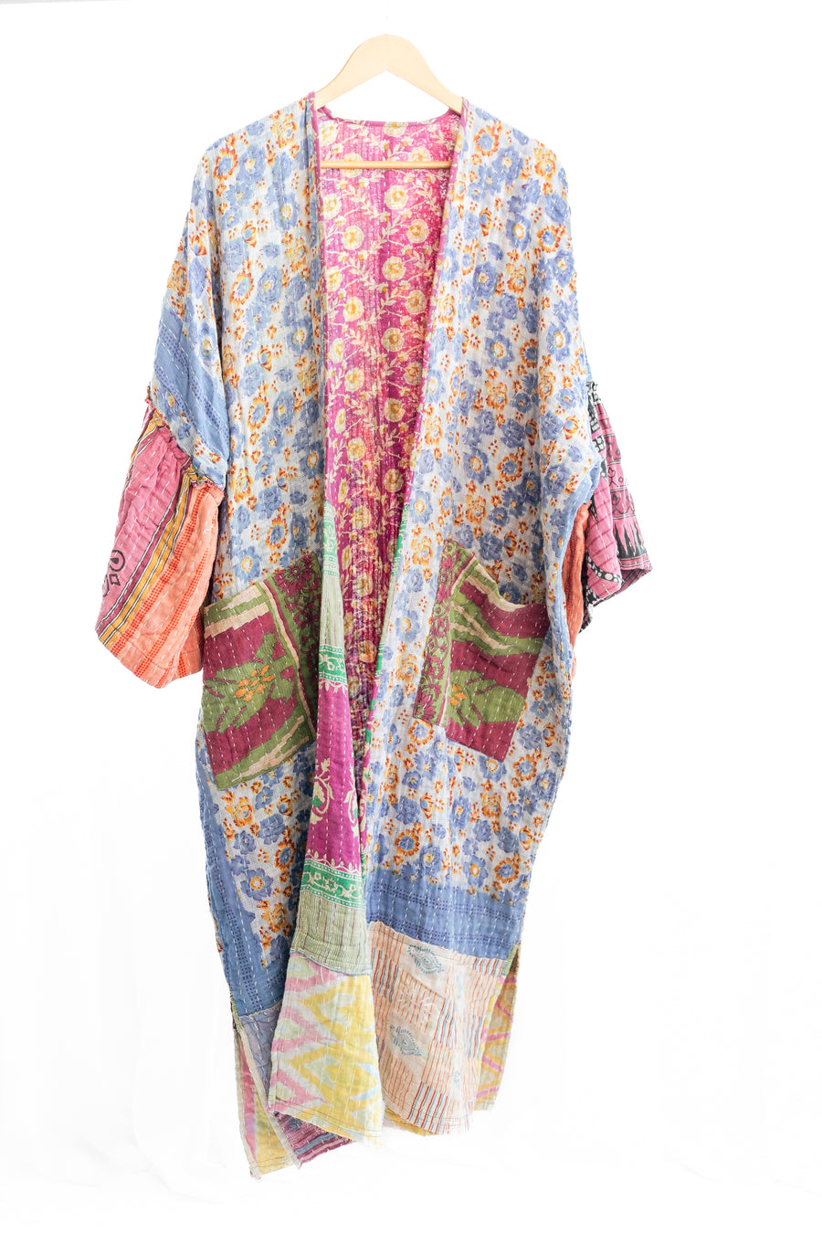 Reversible Kantha Kaftan Full Length