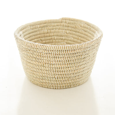 White Wrapped Kaisa Catchall Basket