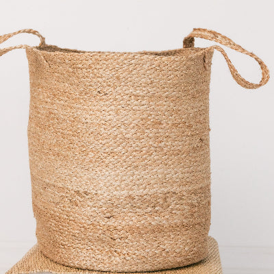 Braided Jute Storage Basket