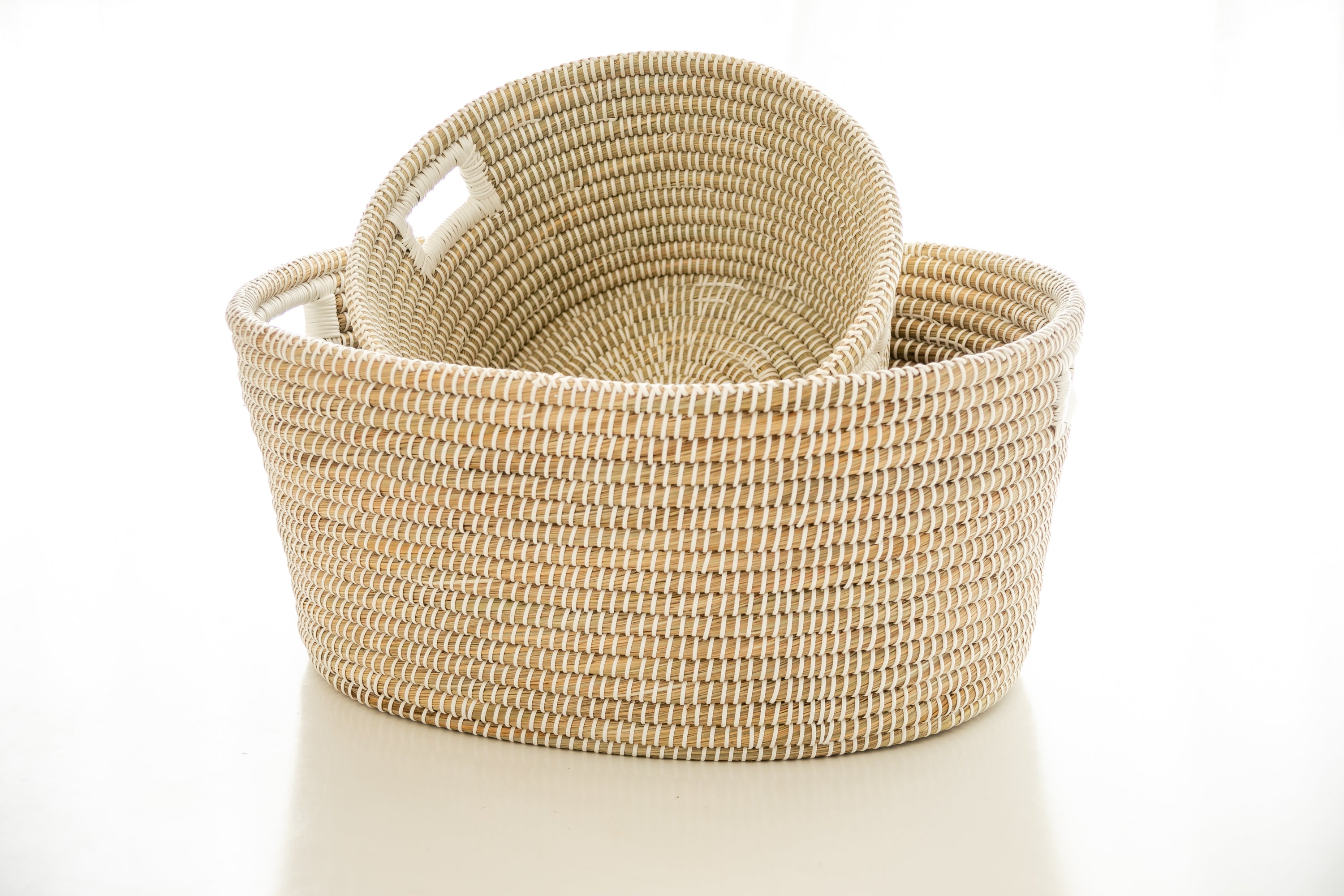 White Wrapped Kaisa Catchall Basket