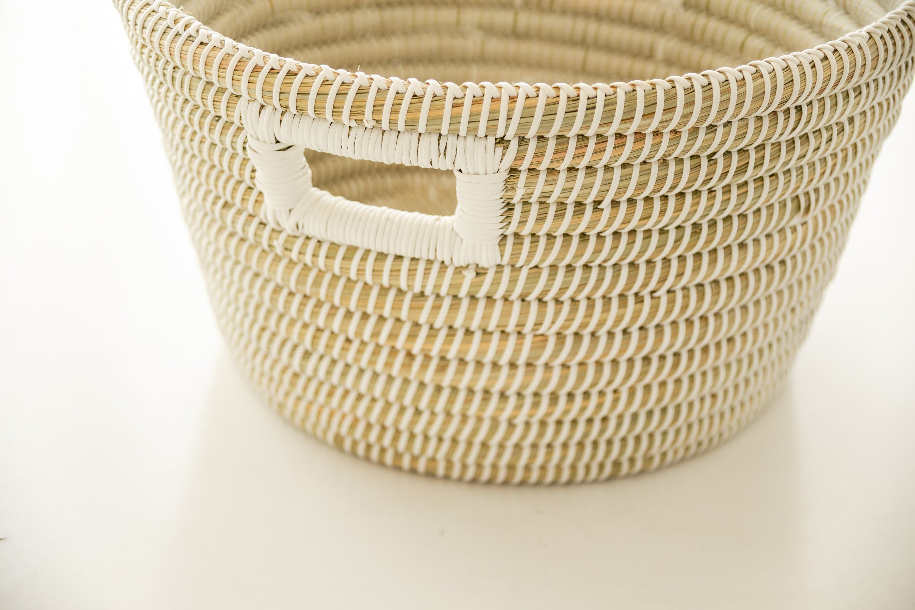 White Wrapped Kaisa Catchall Basket