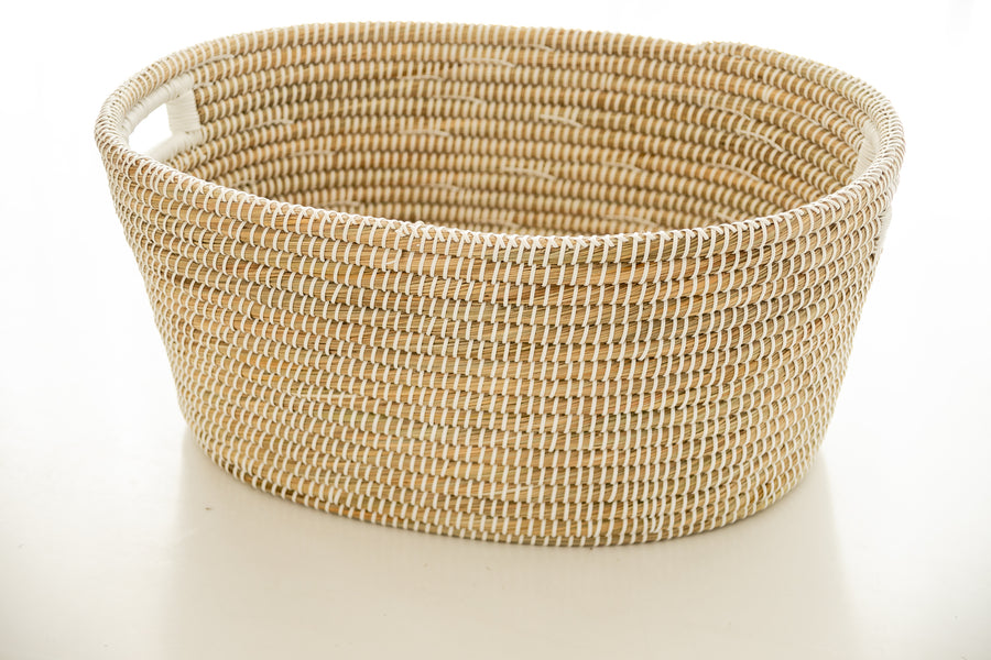 White Wrapped Kaisa Laundry Basket