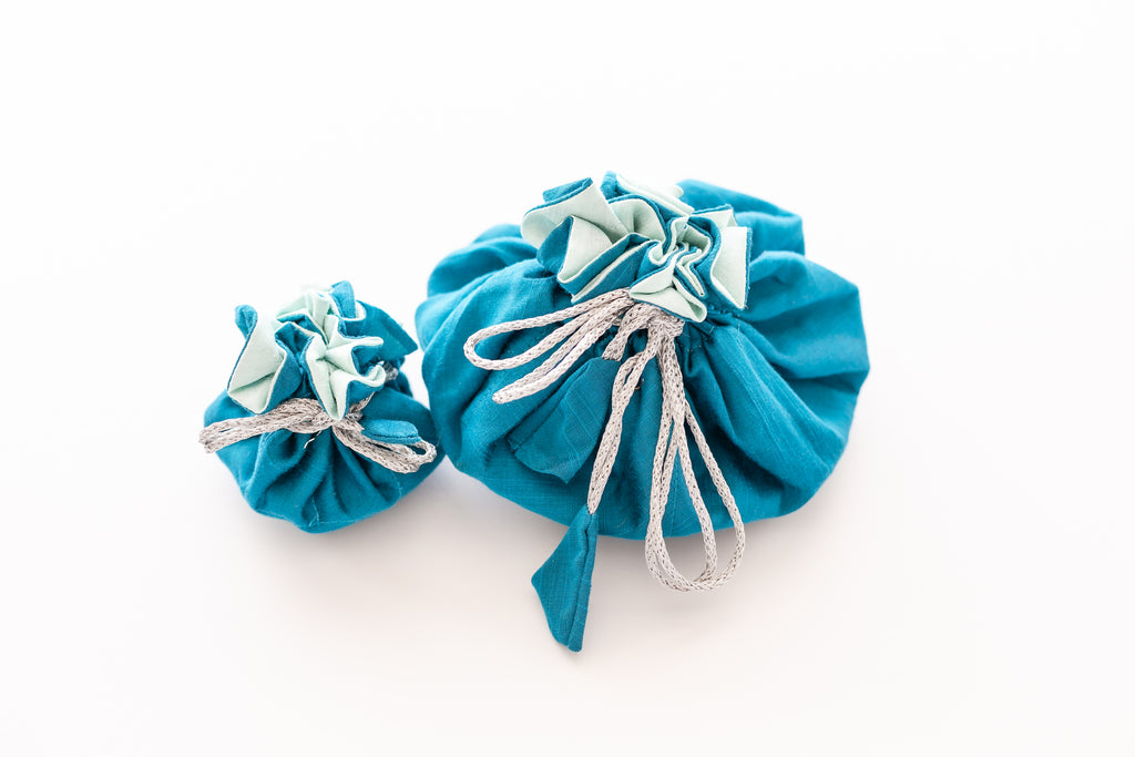 Turquoise/Robins Egg Blue Travel Jewelry Bag- Large