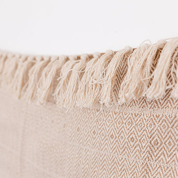 Taupe Hand Loomed Cotton Throw