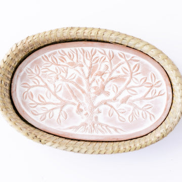 Oval Birds In A Tree Bread Warmer Basket