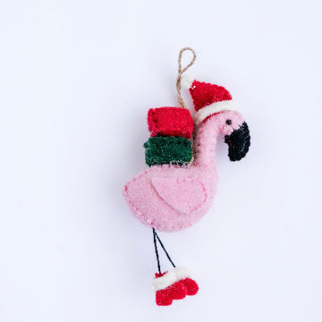 Felt Flamingo Ornament