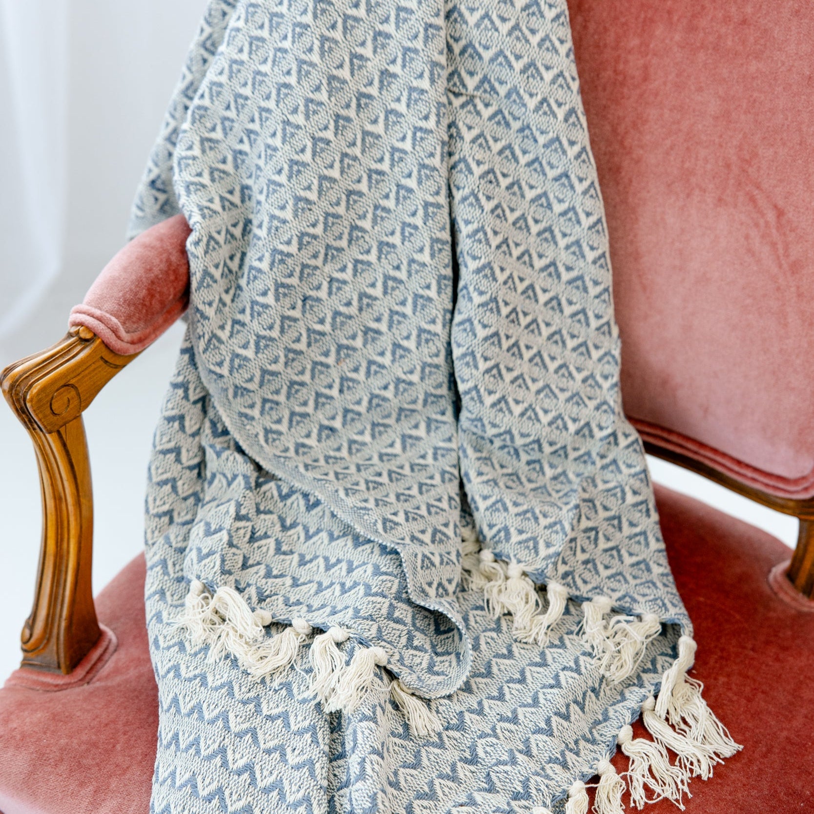 Sky Recycled Yarn Throw