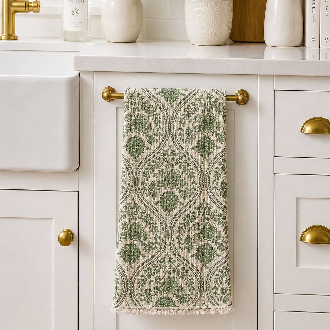 Misty Meadow Waffle Towel