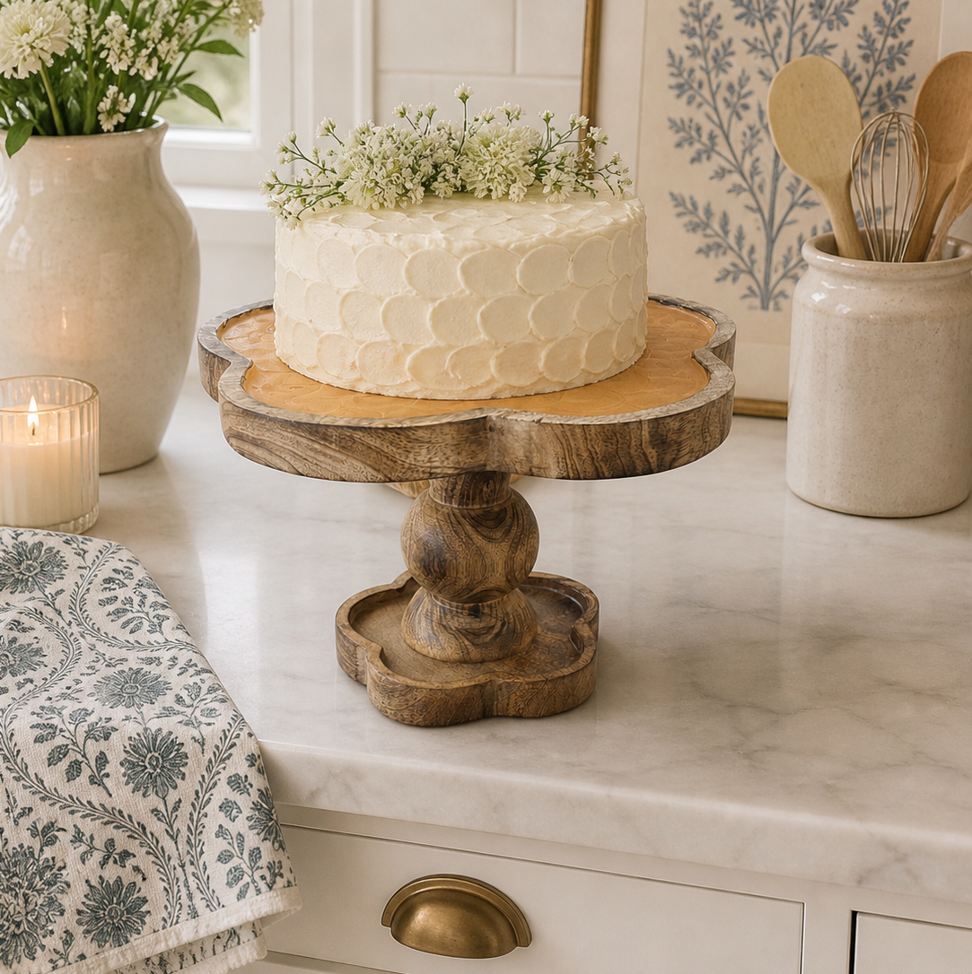 Apricot Bloom Serving Stand
