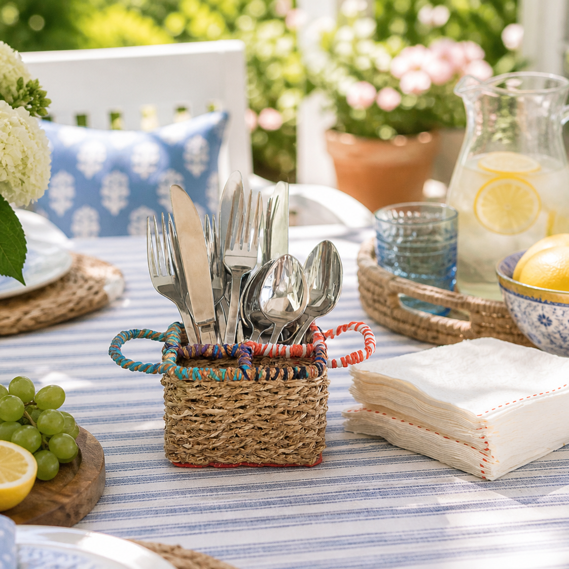 Sari Wrapped Utensil Caddy
