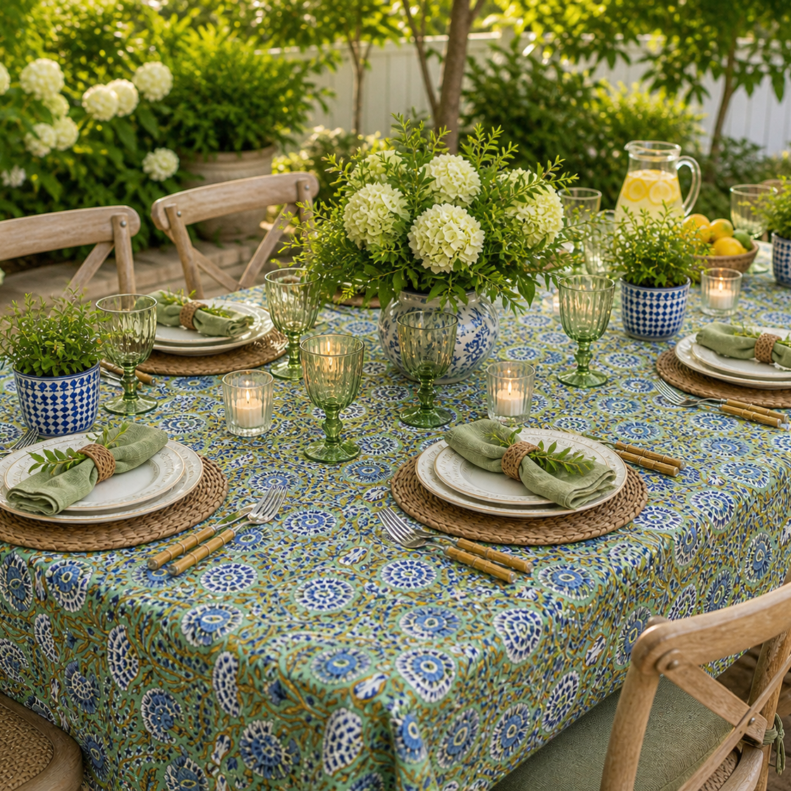 Minted Motif Tablecloth