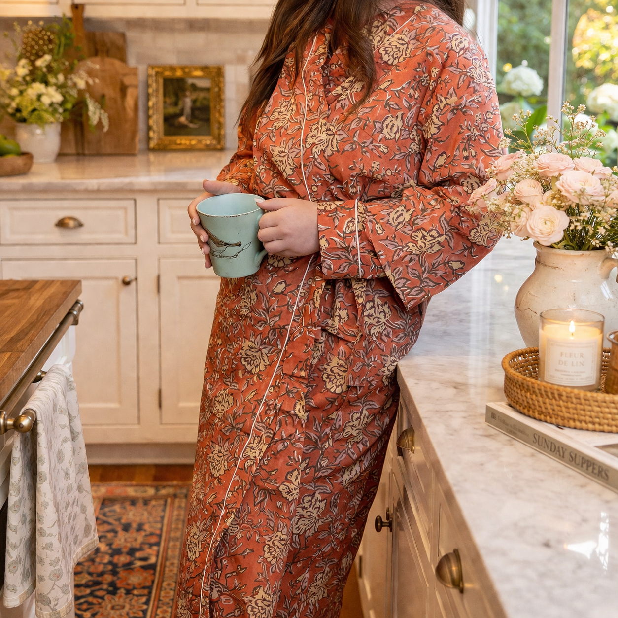 Loverly Block Print Robe