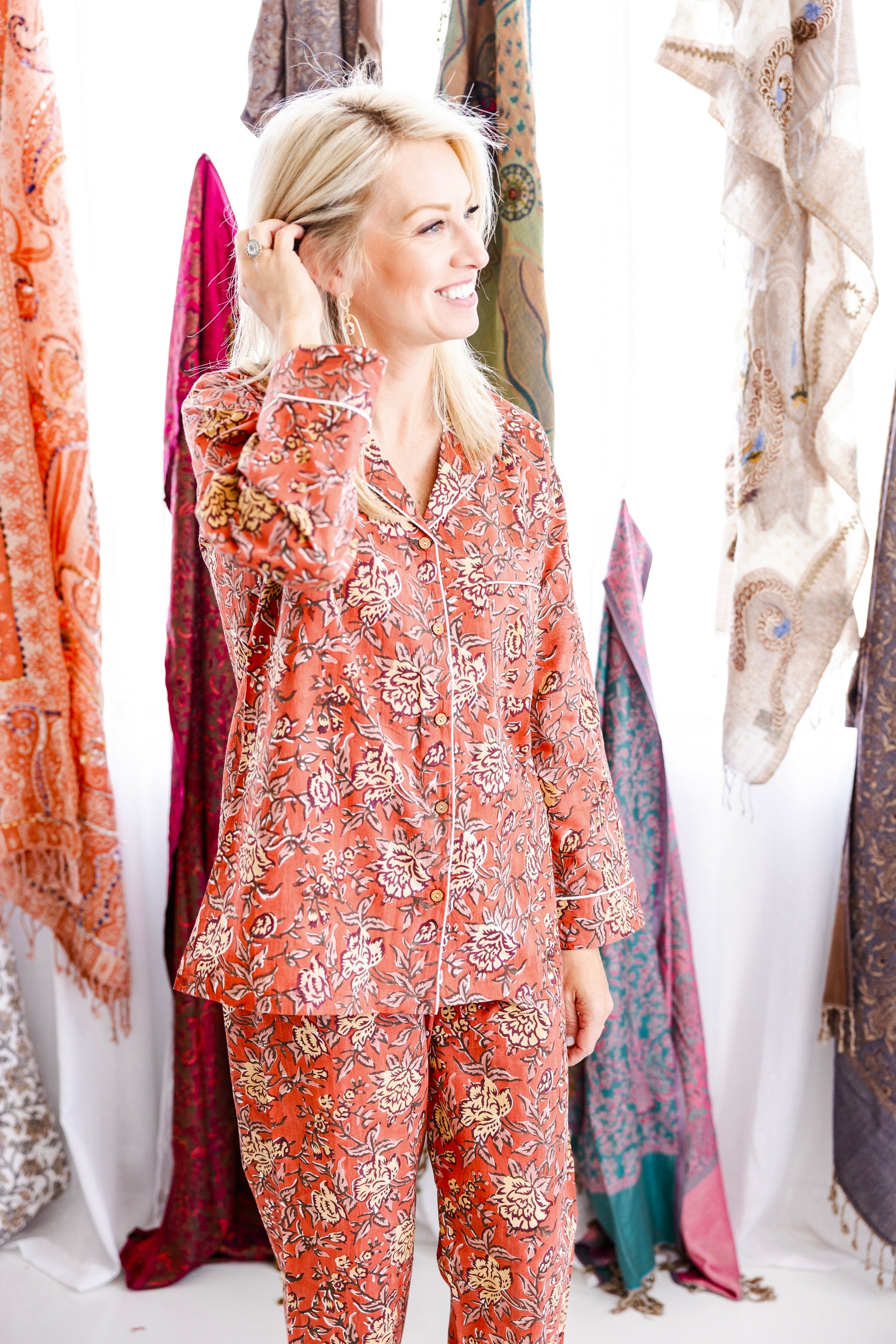 Block Print Loverly Pajama Pants Set