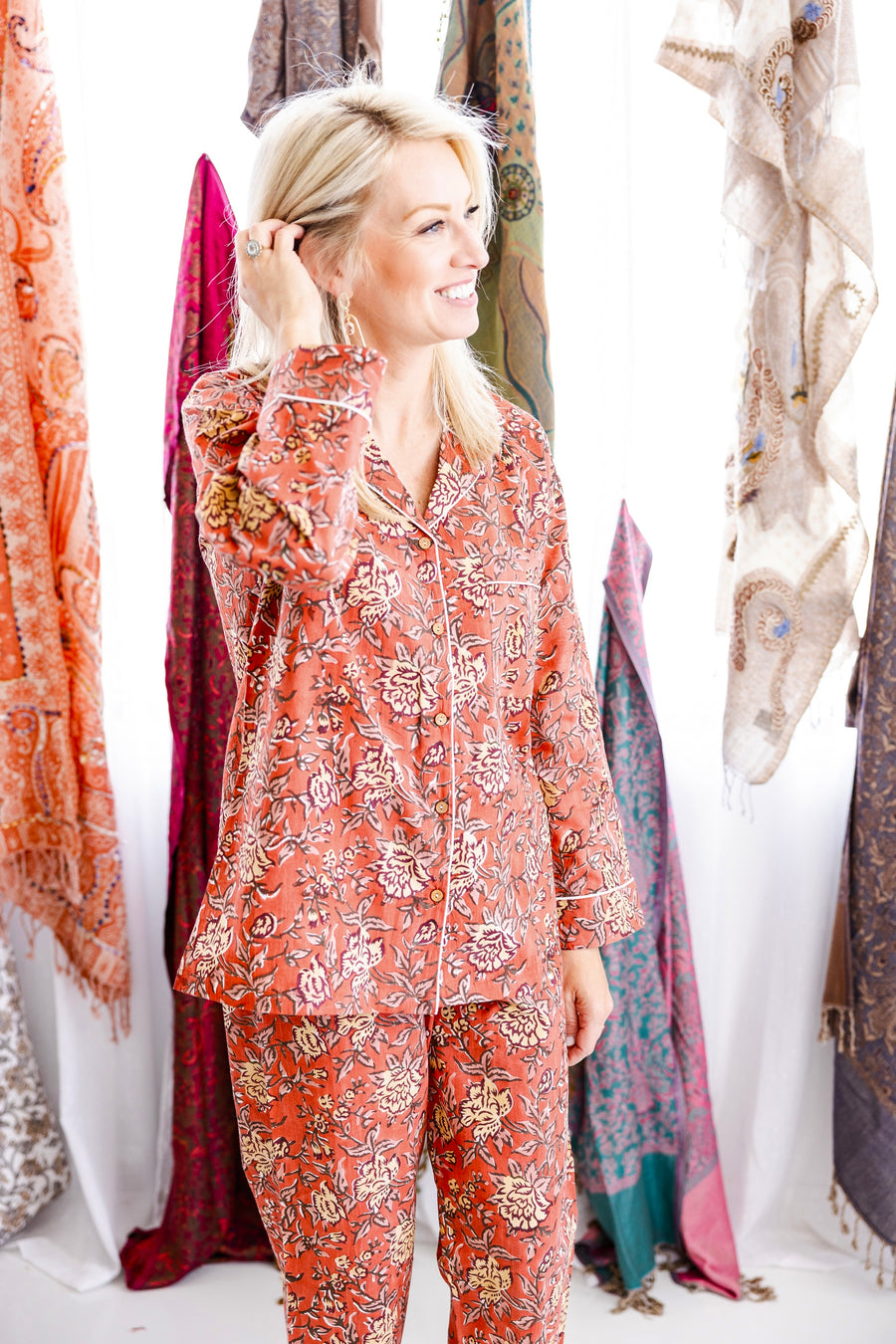 Block Print Loverly Pajama Pants Set