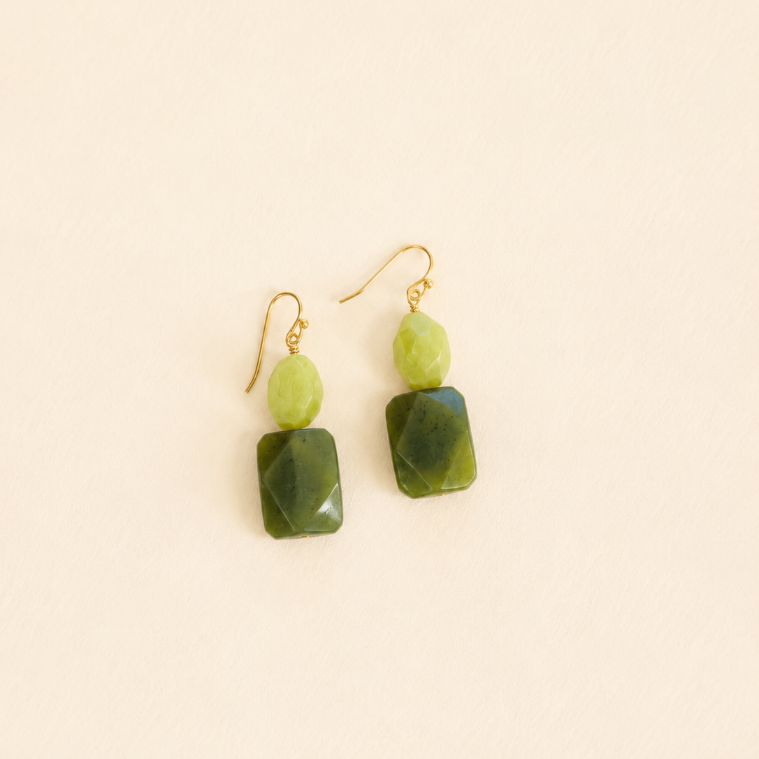 Verdant Glow Drop Earrings