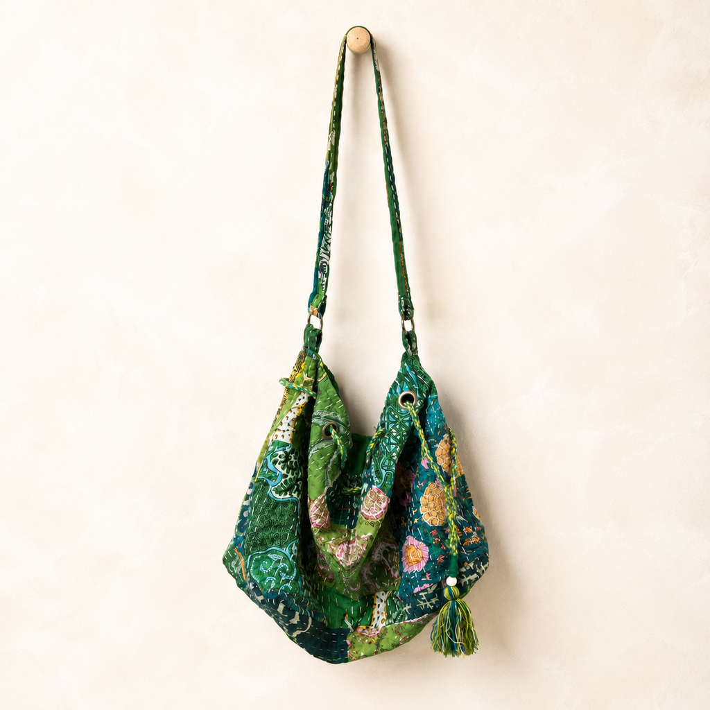Verdant Wander Patchwork Bag