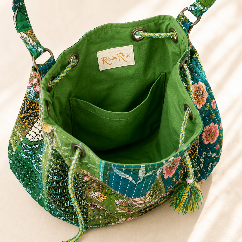 Verdant Wander Patchwork Bag