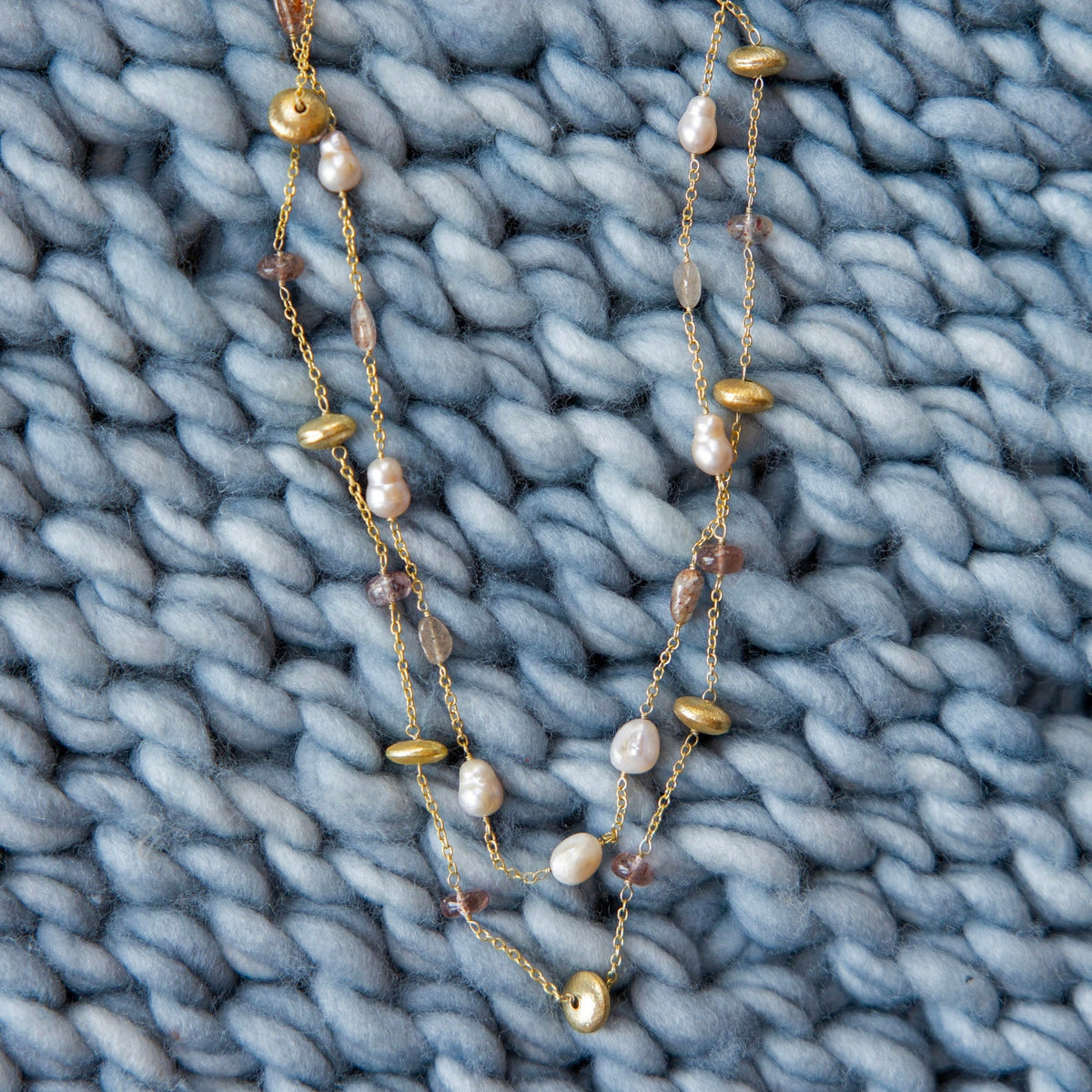 Sandstone & Pearl Necklace