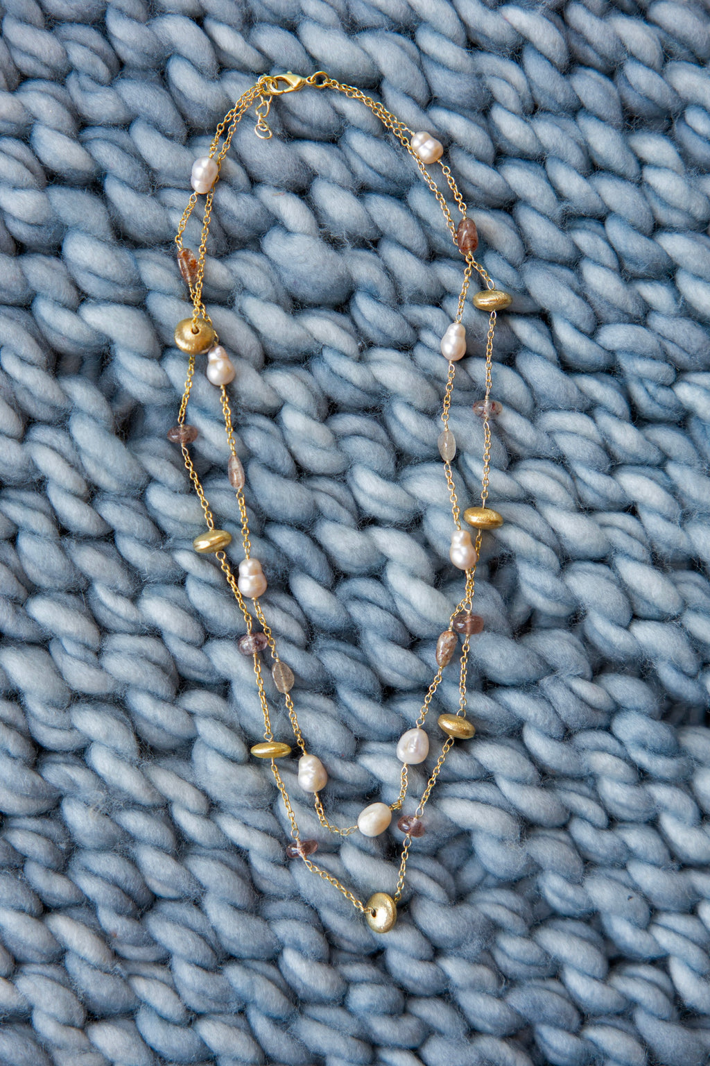 Sandstone & Pearl Necklace