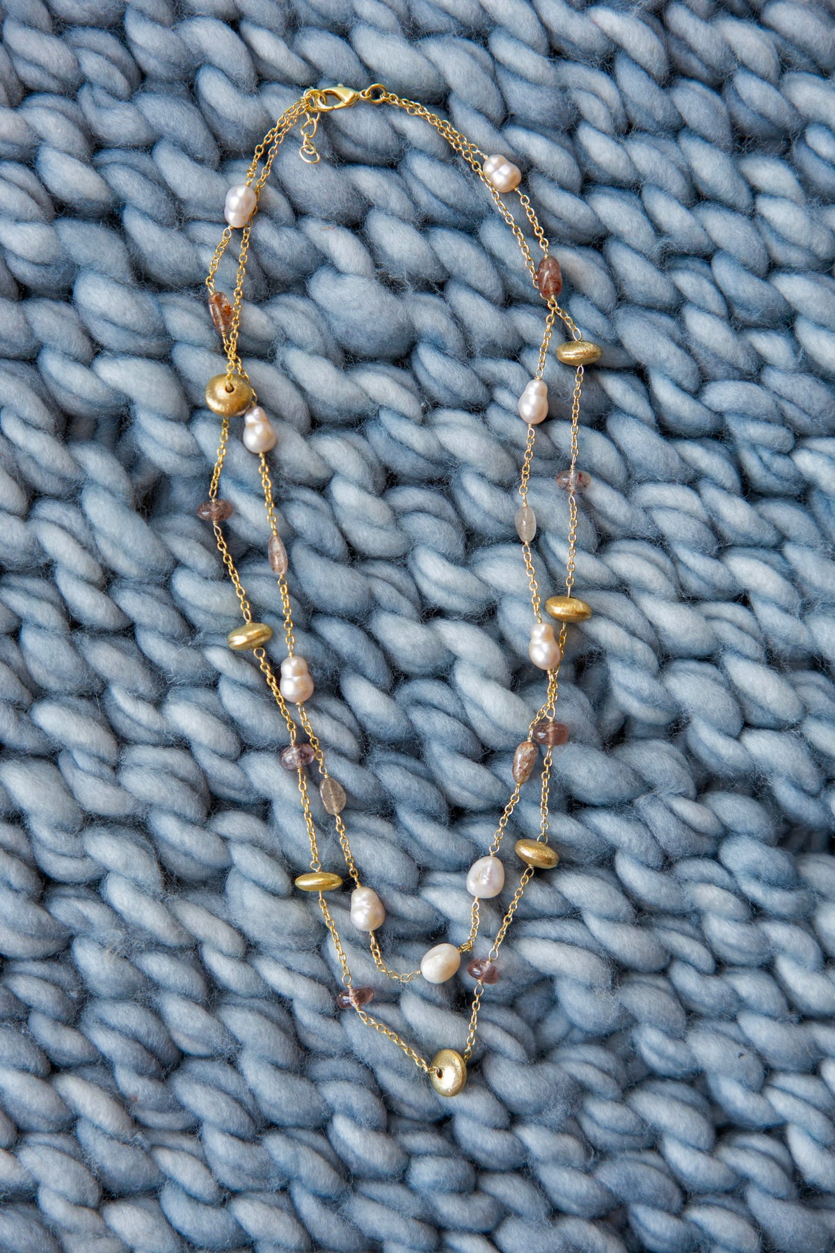 Sandstone & Pearl Necklace
